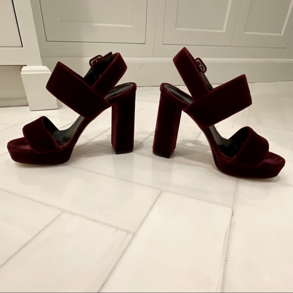 Barney’s New York velvet double strap sandal - Picture 9 of 10